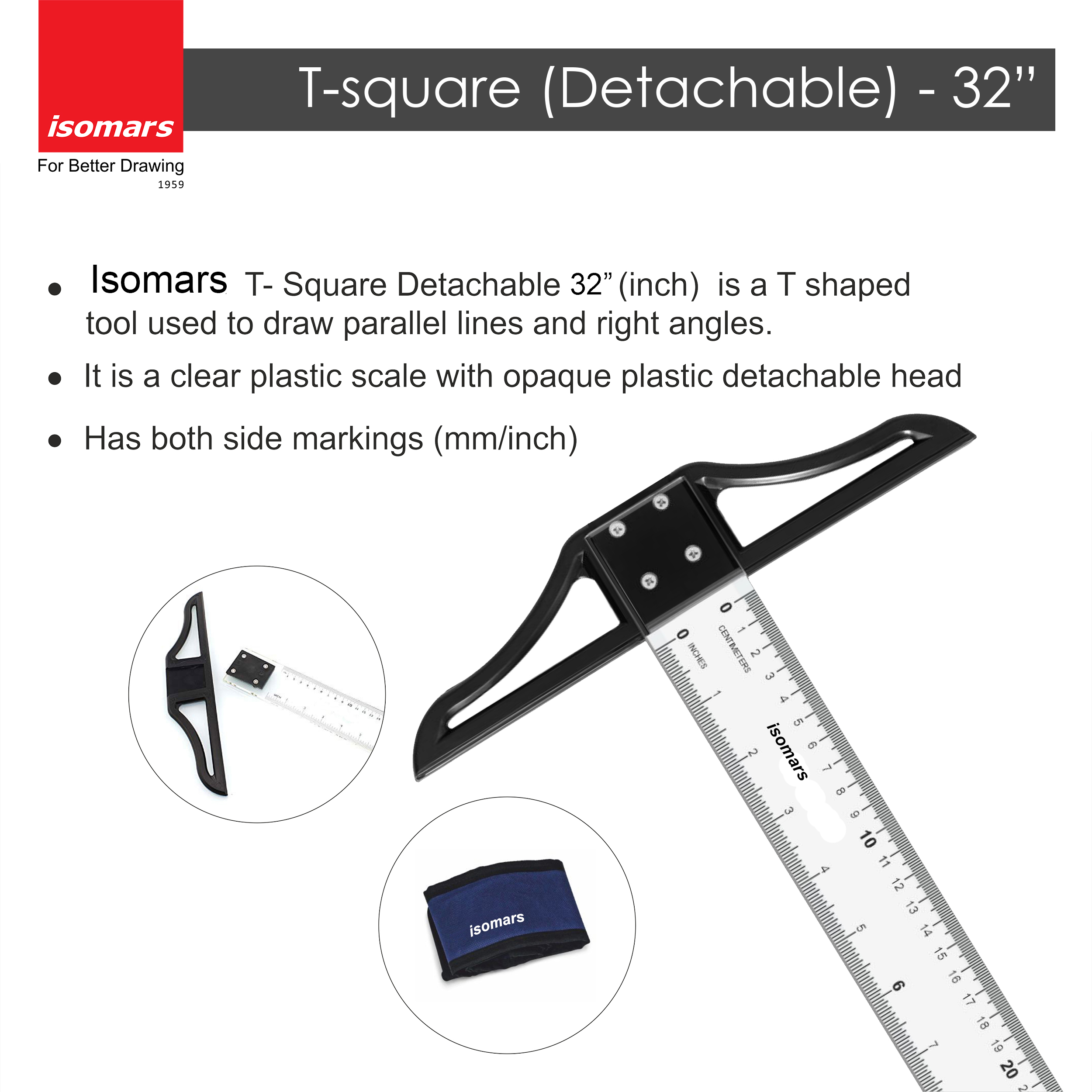 Removable clearance t square