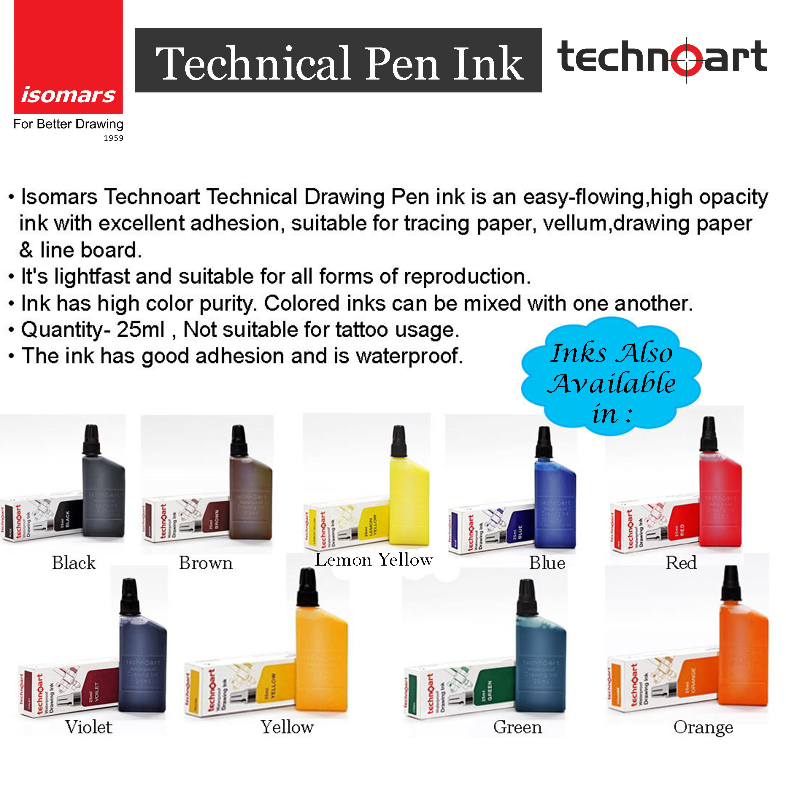 Waterproof Drawing Ink (35ml)